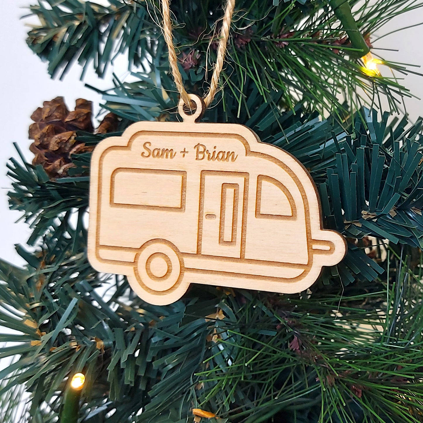 Personalised Caravan Christmas Ornament