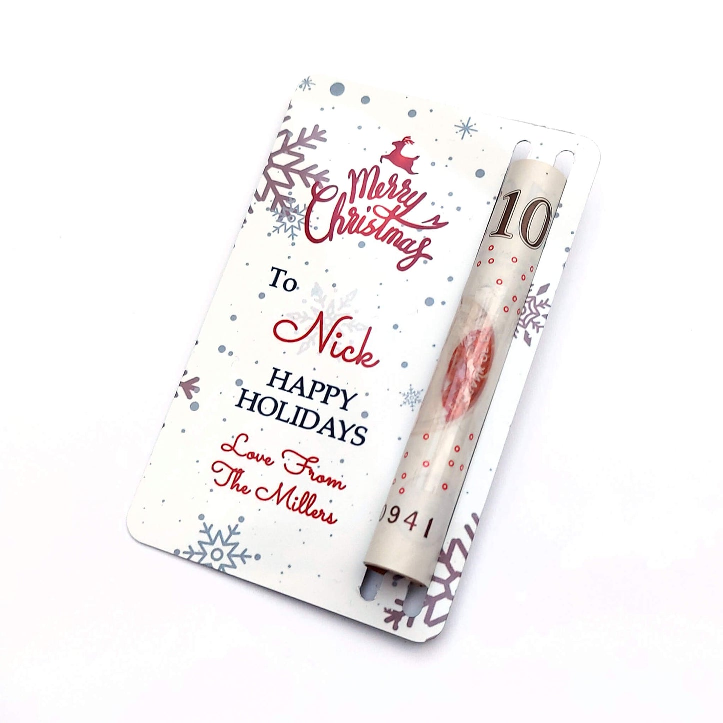 Personalised Christmas Cash Card