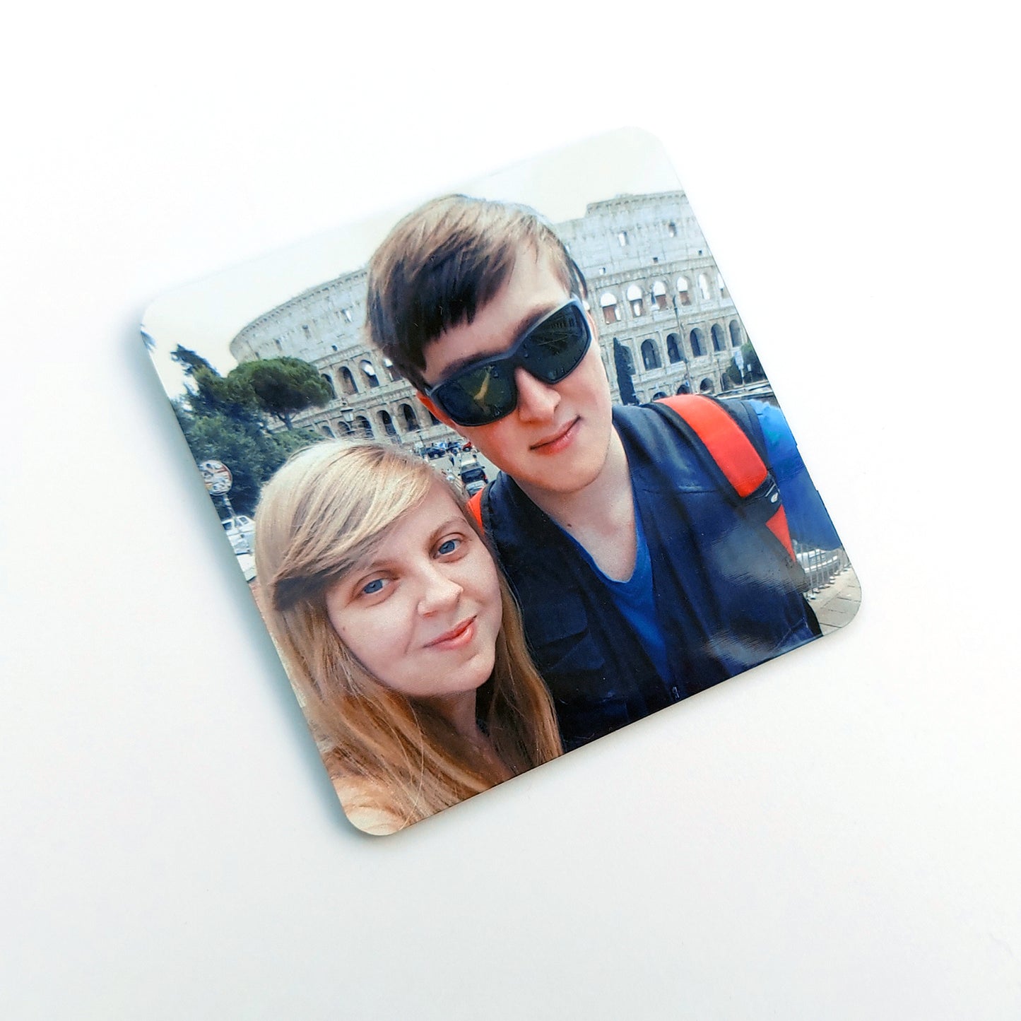Personalised Metal Photo Coaster, Custom Photo Coaster, Personalised Drink Coaster, Photo Keepsake, Picture Drink Mat