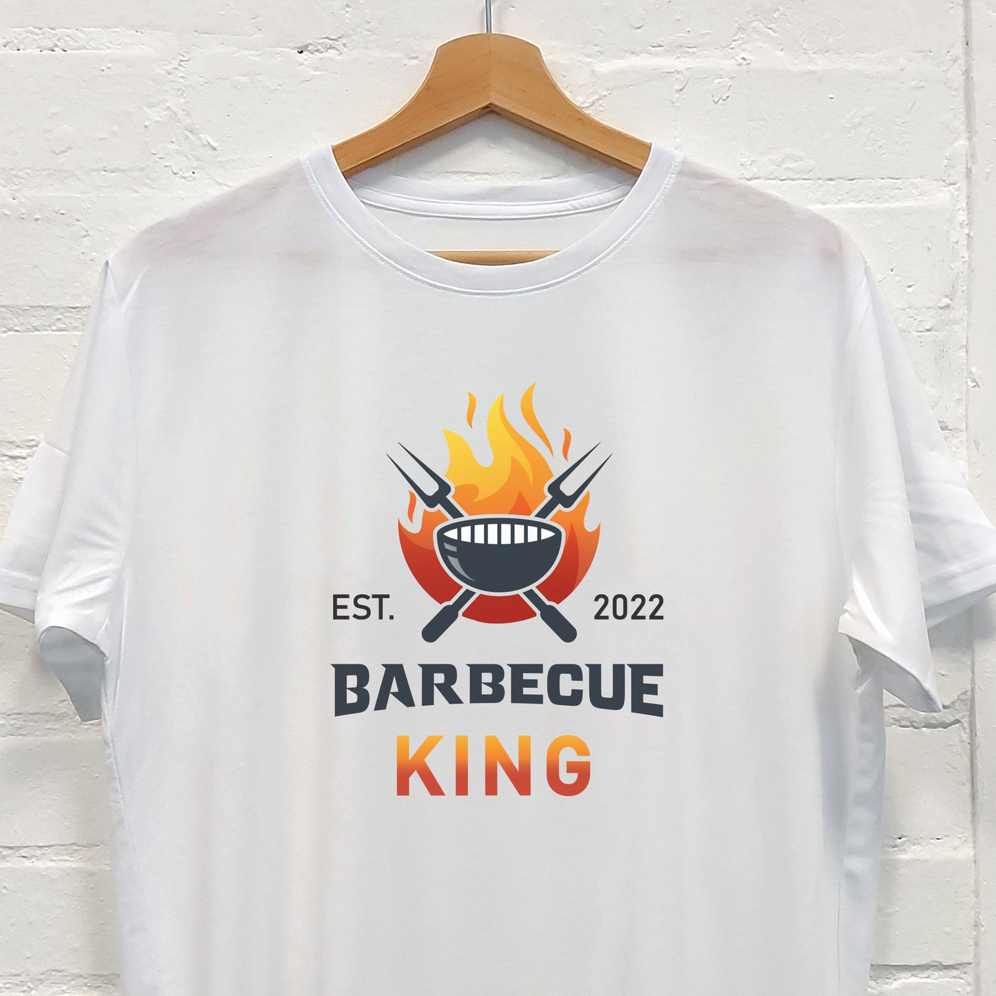 BBQ King T-Shirt, Custom King of the Barbeque Tee, Dad Birthday Gift
