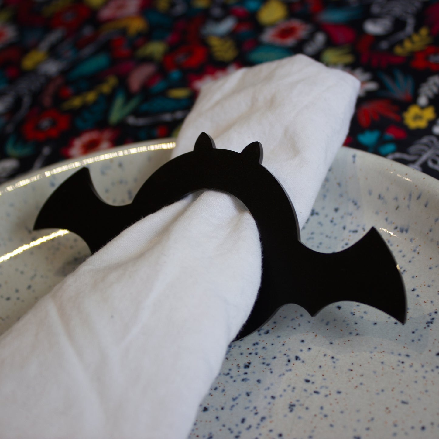 Bat Napkin Rings, Bat Wings Halloween Decorations, Spooky Table Decor