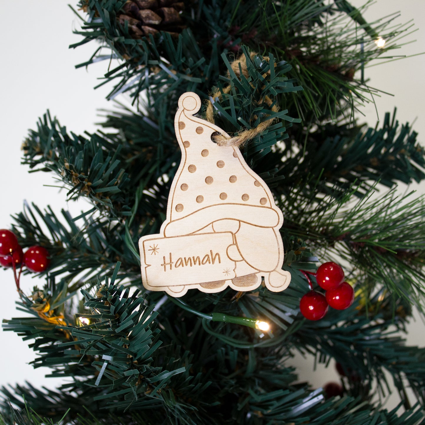 Personalised Mr and Mrs Gonk Tree Decorations, Custom Gnome Couple Ornament