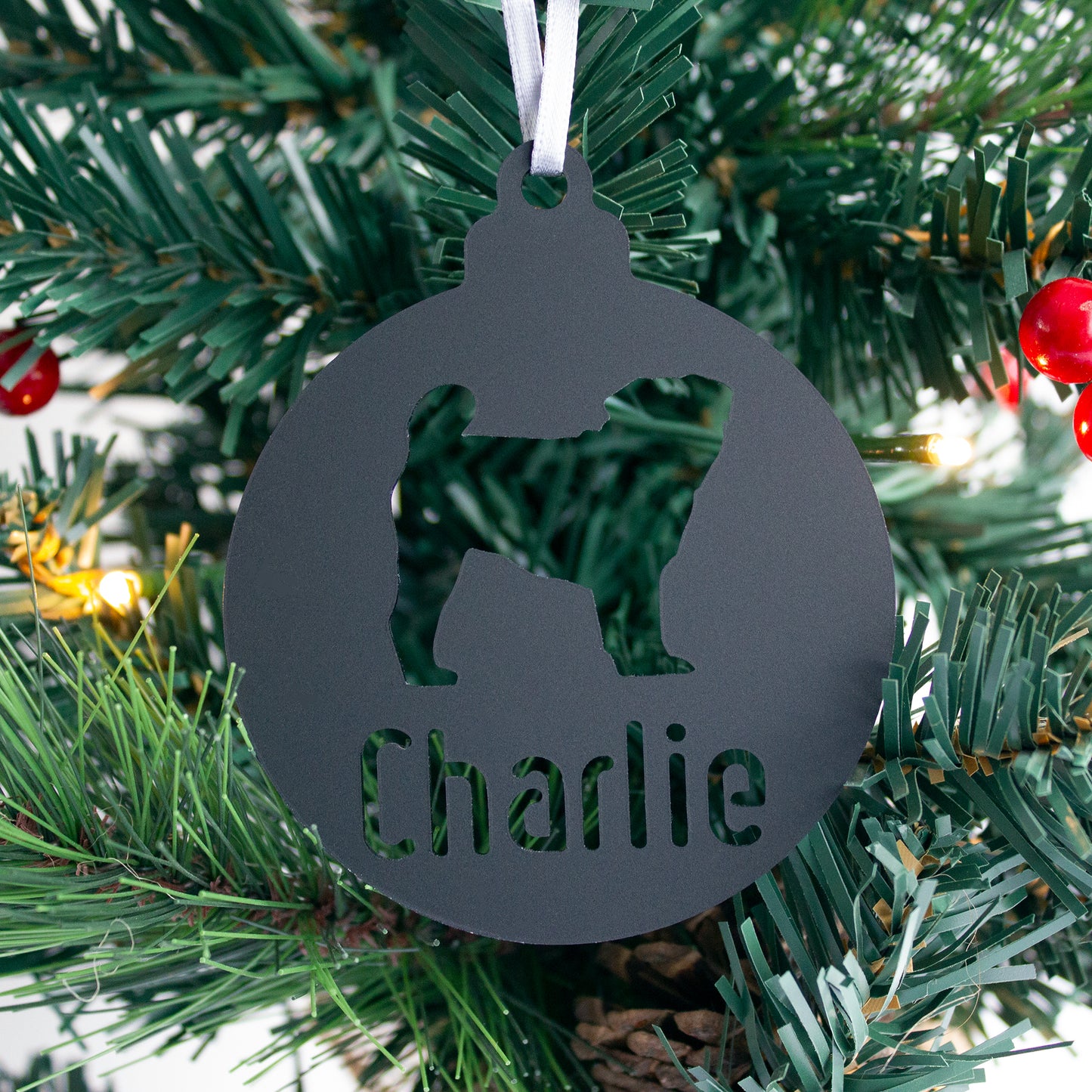Personalised Staffy Bauble, Custom Staffordshire Bull Terrier Gift