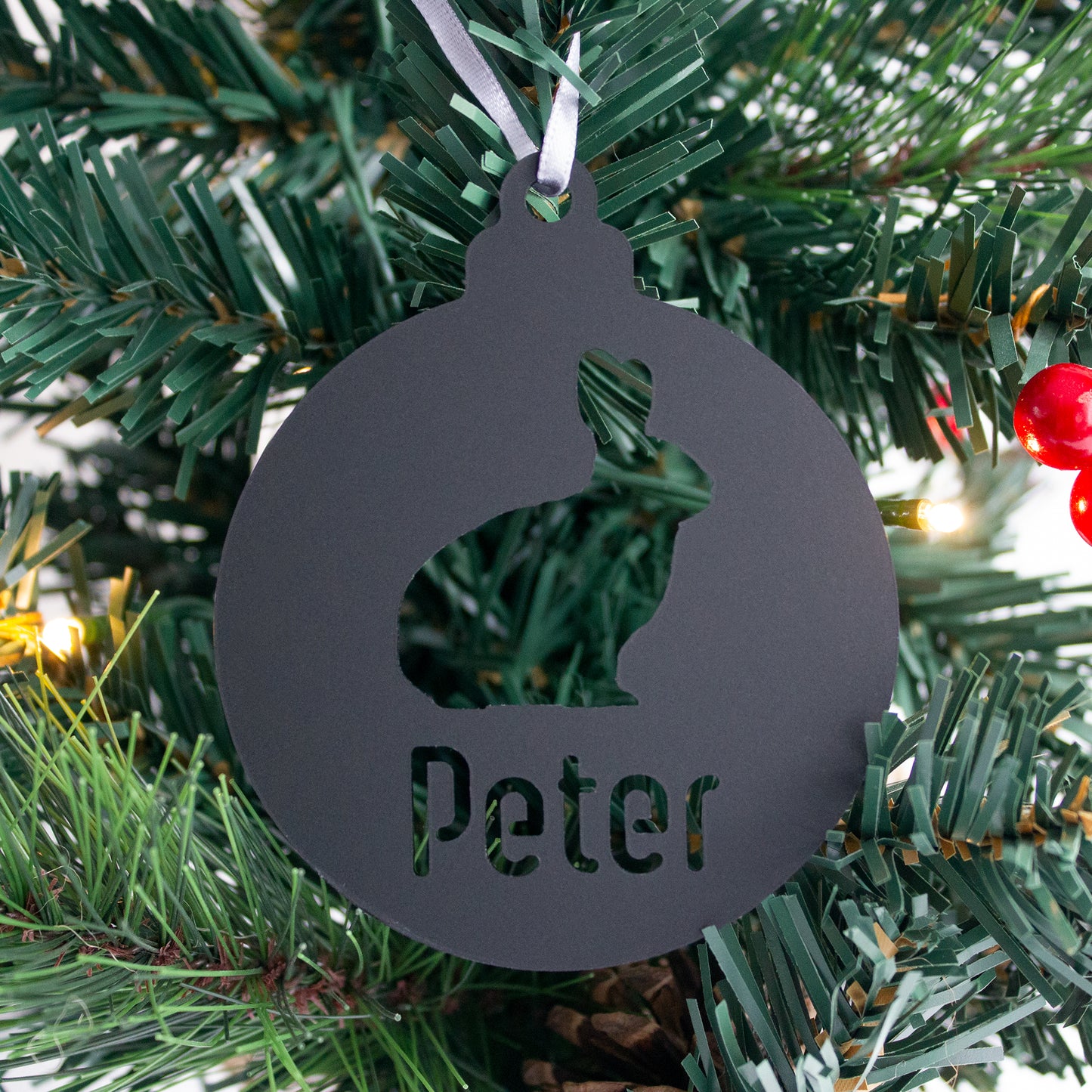Personalised Rabbit Bauble, Bunny Gifts, Pet Stocking Fillers