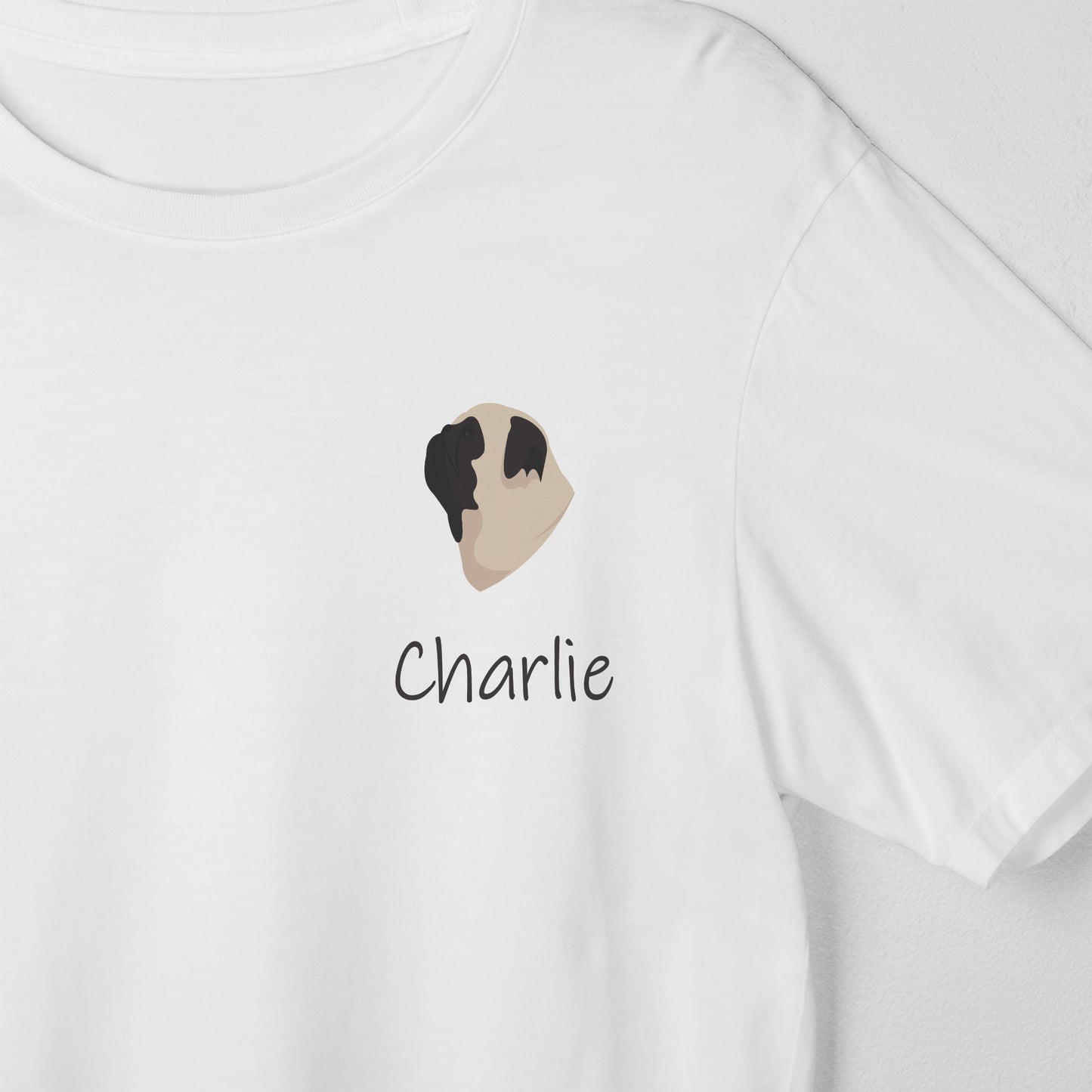 Personalised Pug T-Shirt, Custom Puggle Tee, Pet Shirt