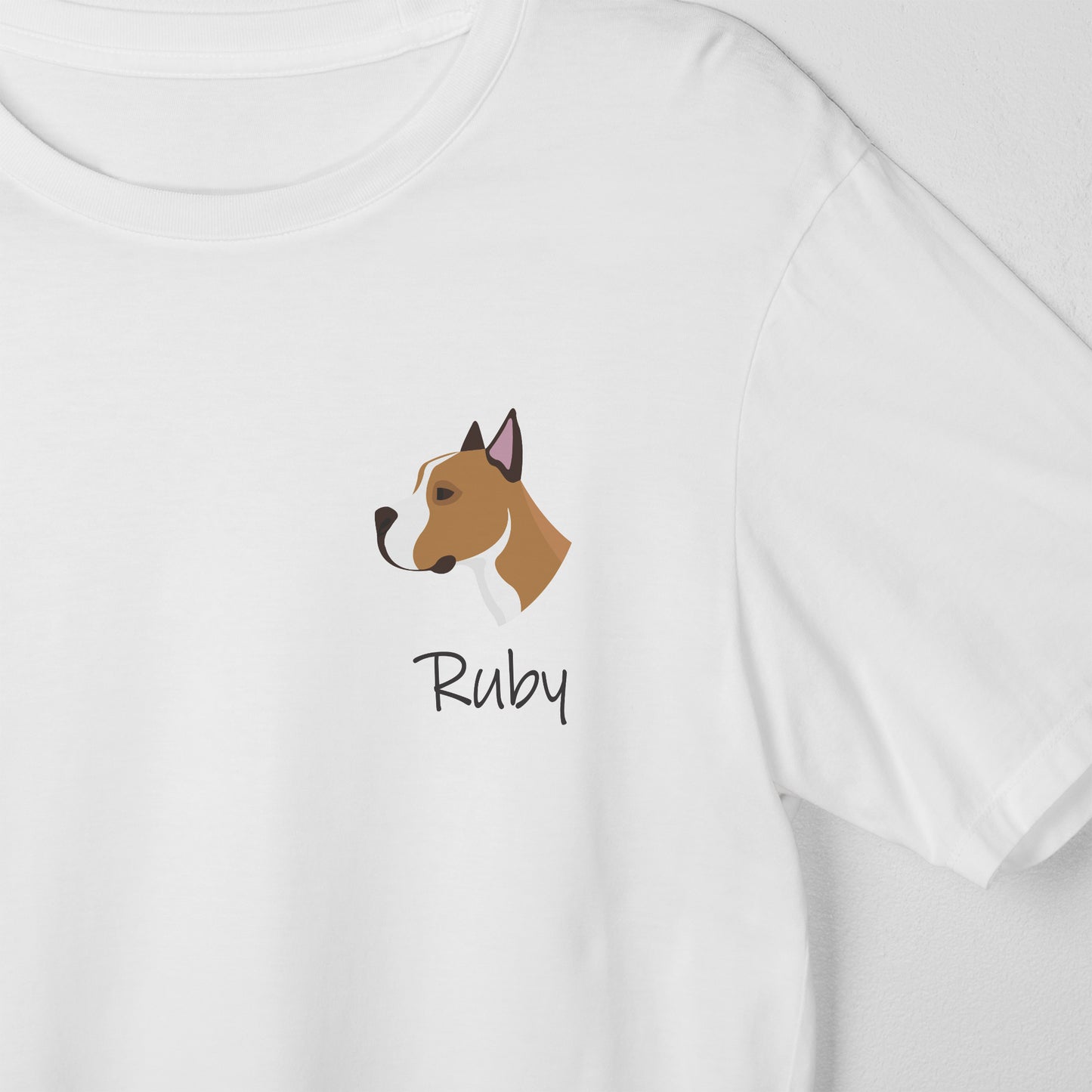 Personalised Staffie T-Shirt, Custom Staffordshire Bull Terrier Tee, Staffy Lover