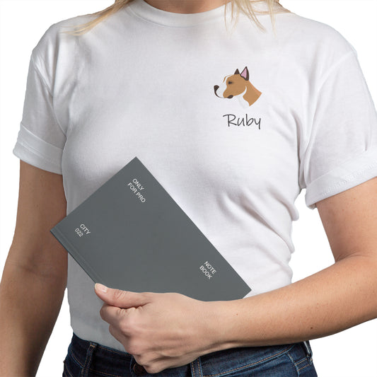 Personalised Staffie T-Shirt, Custom Staffordshire Bull Terrier Tee, Staffy Lover
