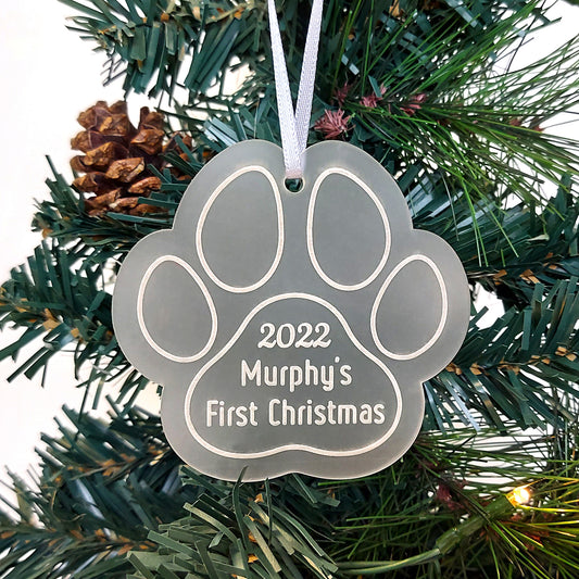 Personalised Pet's First Christmas Bauble, Custom Pet Decoration, 1st XMAS