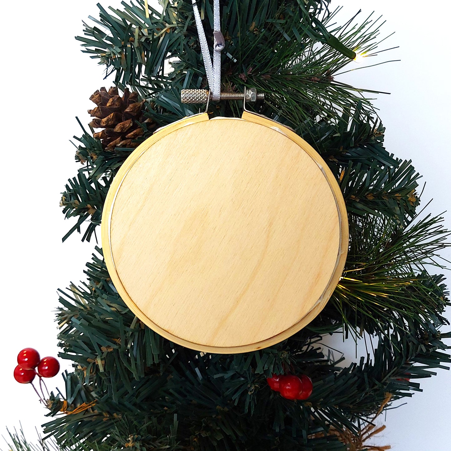 Christmas Hanging Photo Hoop, Photo Tree Hanging, XMAS Photograph Tree Ornament
