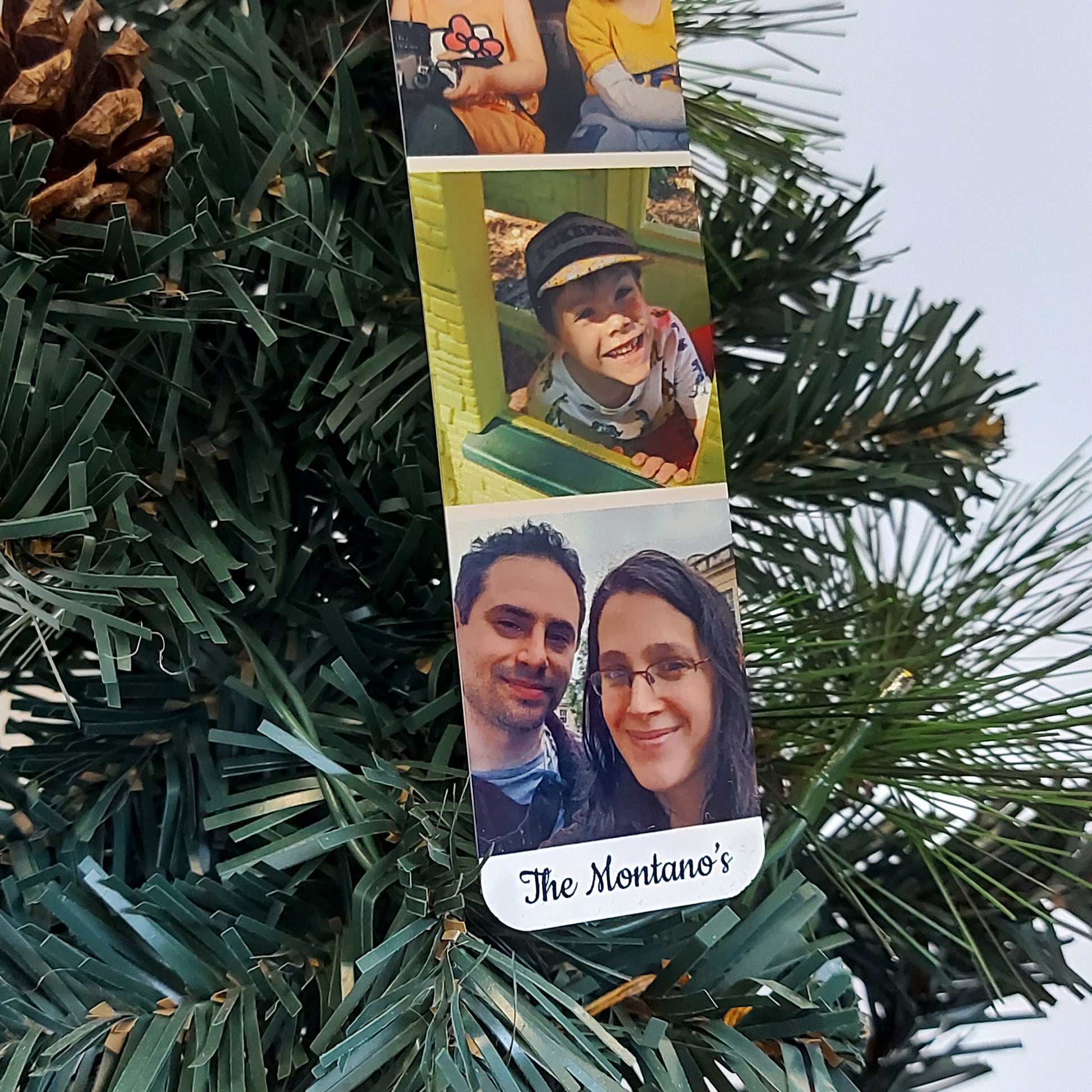 Custom Metal Photo Strip Ornament, Christmas Hanging Photo Bauble – Rockhopper  Labs