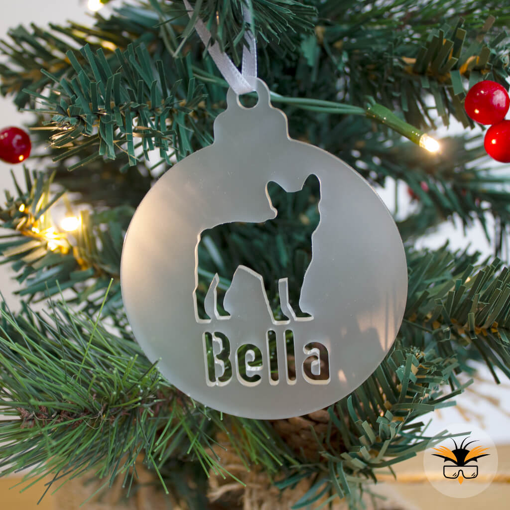 Personalised Pug Bauble, Puggle Gifts, Stocking Fillers, Pet Parent