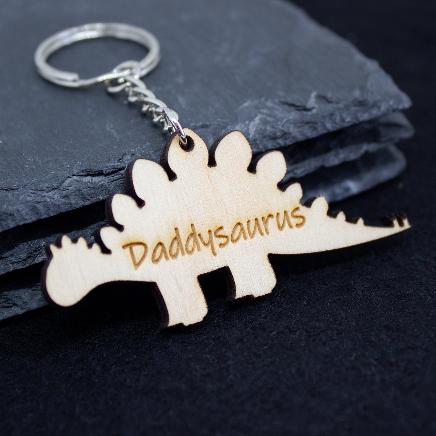 Daddysaurus Keyring, Dinosaur Dad Keychain, Keepsake Gift, Gift for Dad