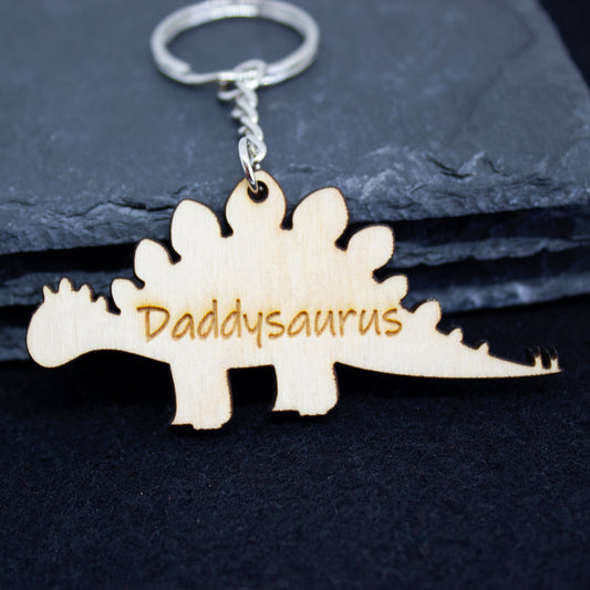 Daddysaurus Keyring, Dinosaur Dad Keychain, Keepsake Gift, Gift for Dad