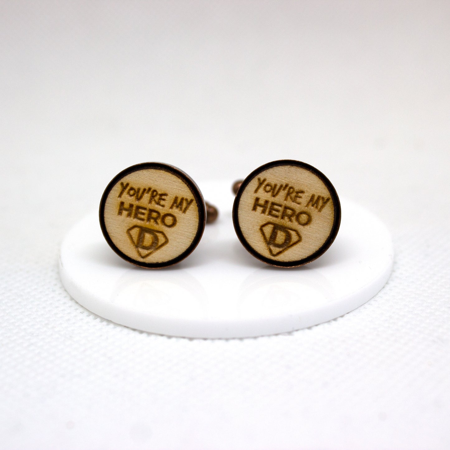 My Hero Cufflinks, Super Dad, Father's Day Gifts, Gifts for Him