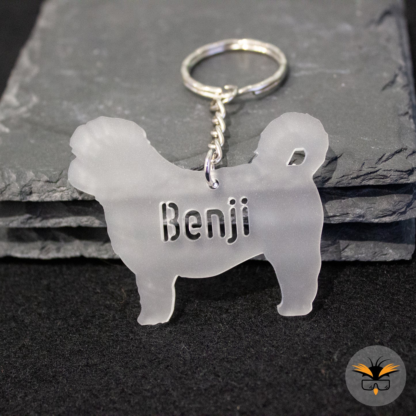 Personalised Shih Tzu Keyring, Maltese Dog Gift, Pet Parent Present