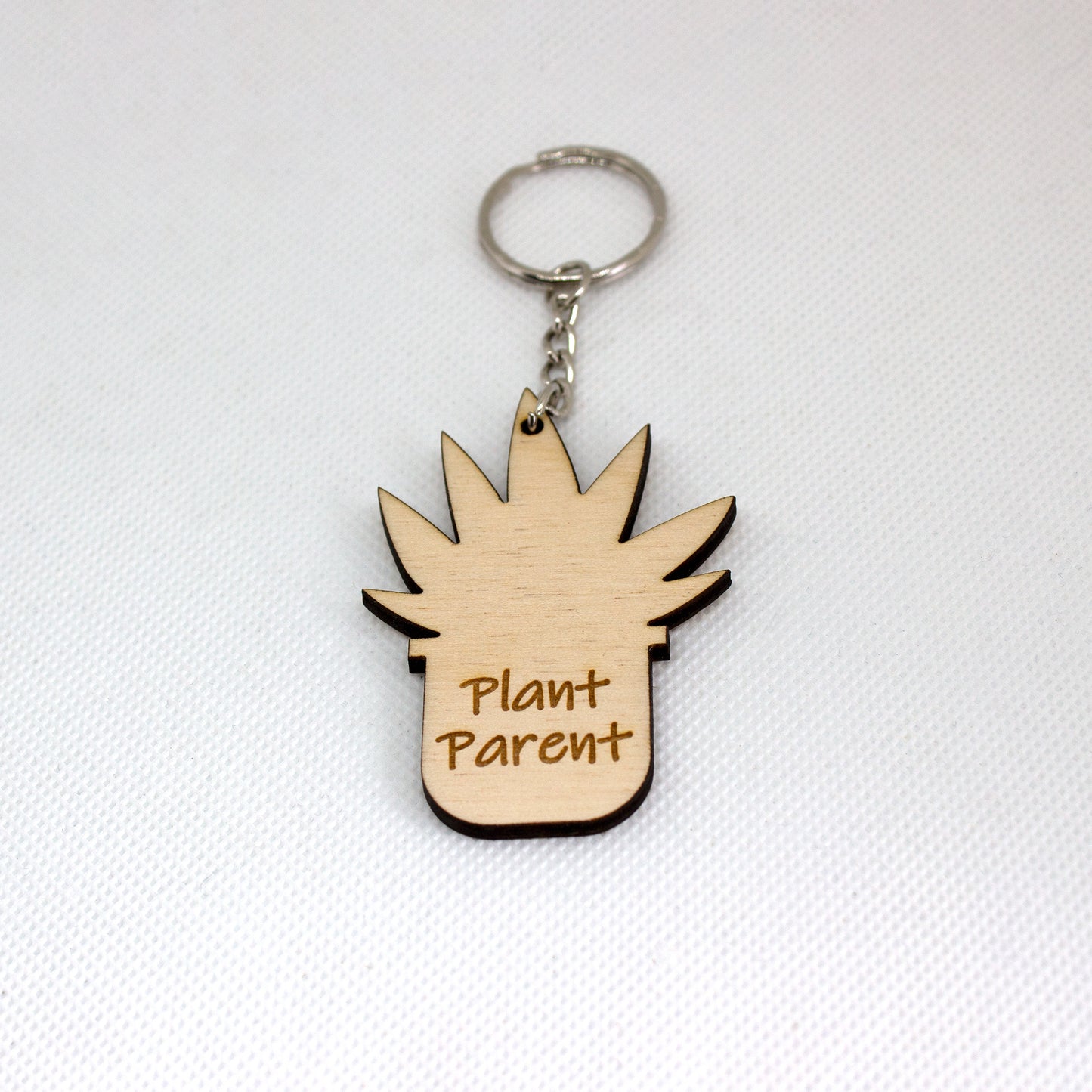 Plant Parent Keyring, Plant Lover Keychain, Green Thumb Gift, Gardener