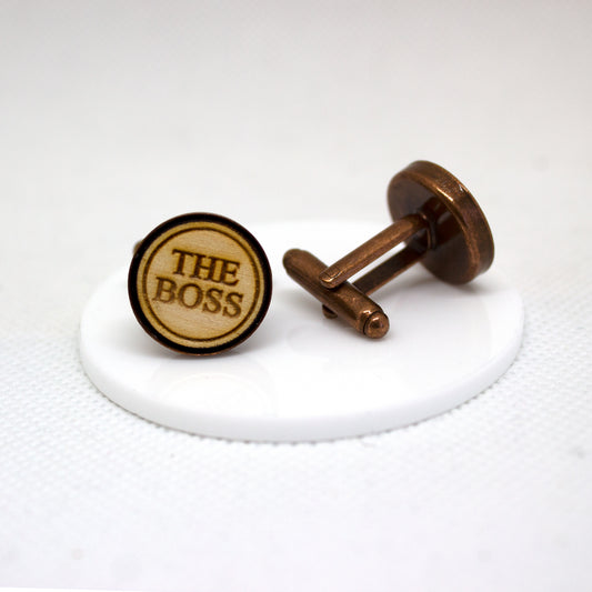 The Boss Cufflinks, Father's Day Gifts, Office Gift, Retirement Present
